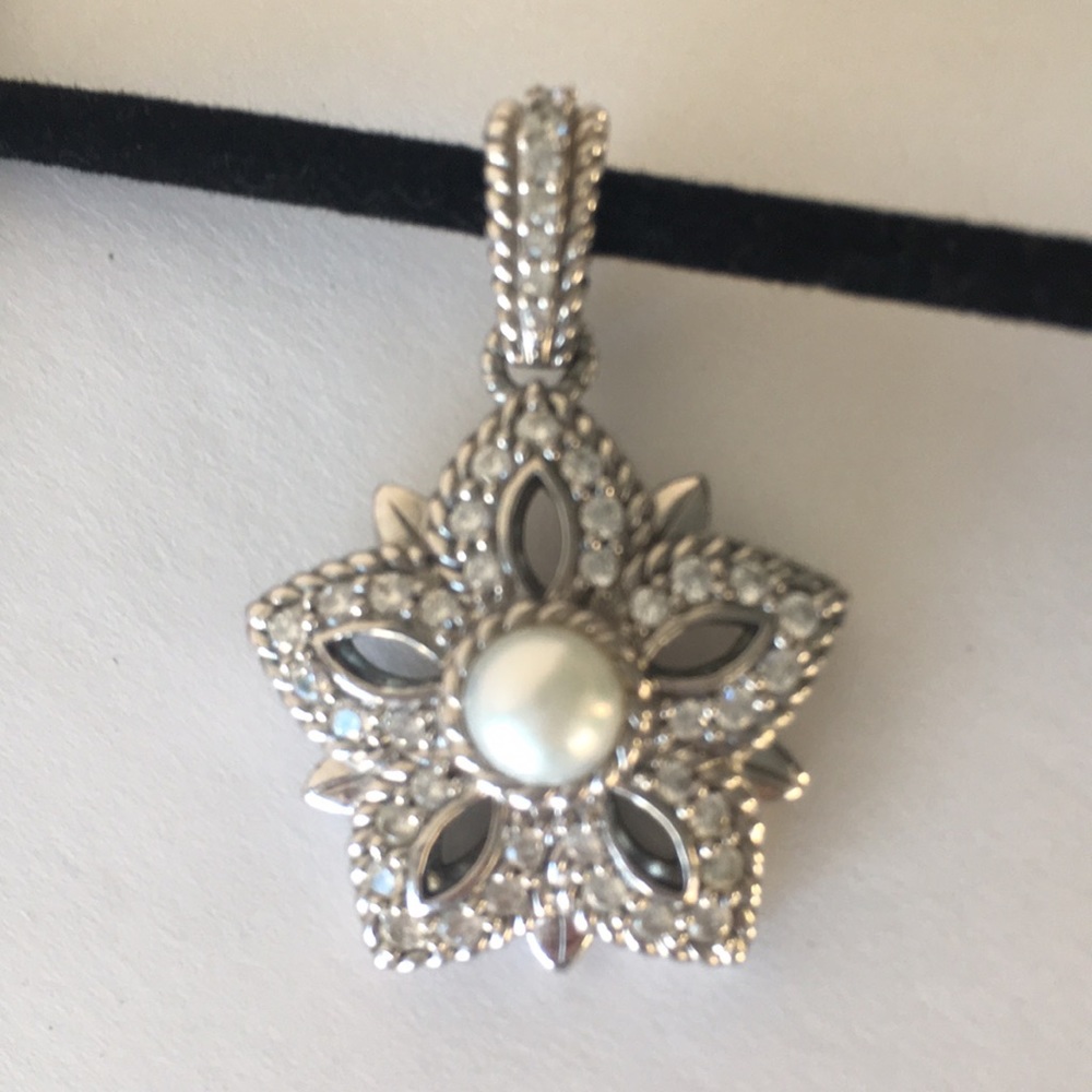 Judith Ripka Sterling Floral Pearl Enhancer